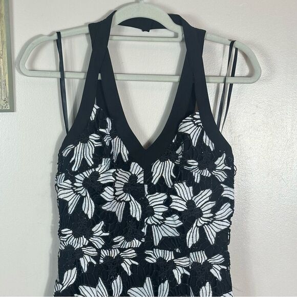 RACHEL Rachel Roy Black and White Floral Mini Dress - Picture 6 of 15